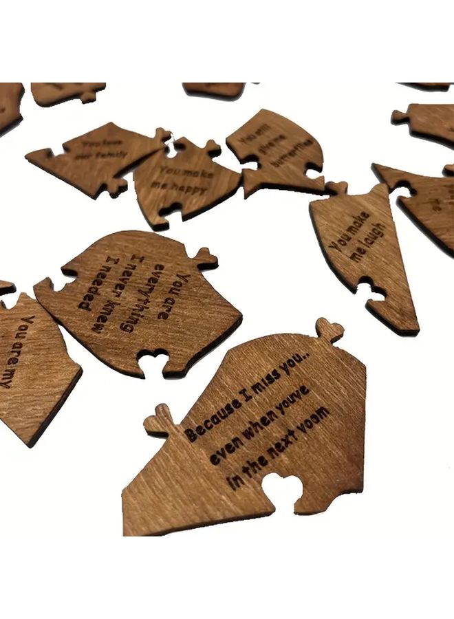 Wooden Heart Shaped Puzzle Box With 20 Reasons Why I Love You Romantic Gift - Image 4